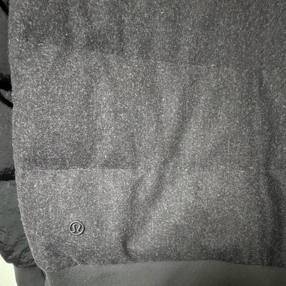 Lululemon Roam Far Wool Goose Down Bomber Puffer Jacket Black/Heathered Black 10 - Picture 13 of 16